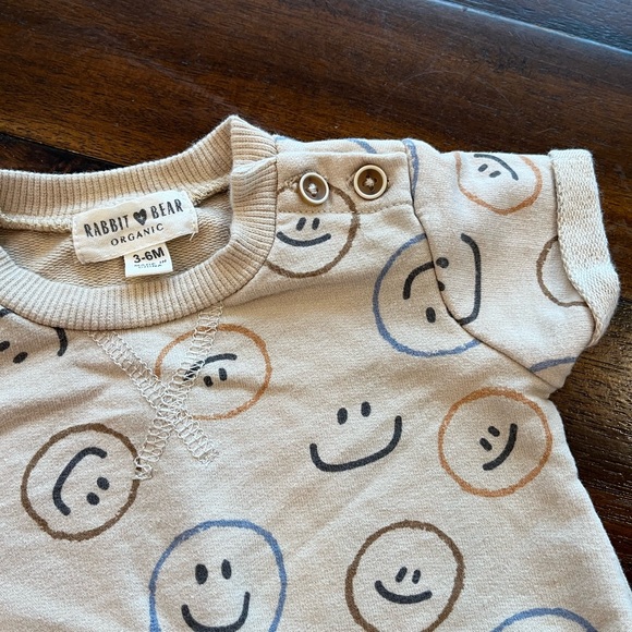 Rabbit & Bear Kids Smiley Face Matching Set - Cream - Picture 4 of 6
